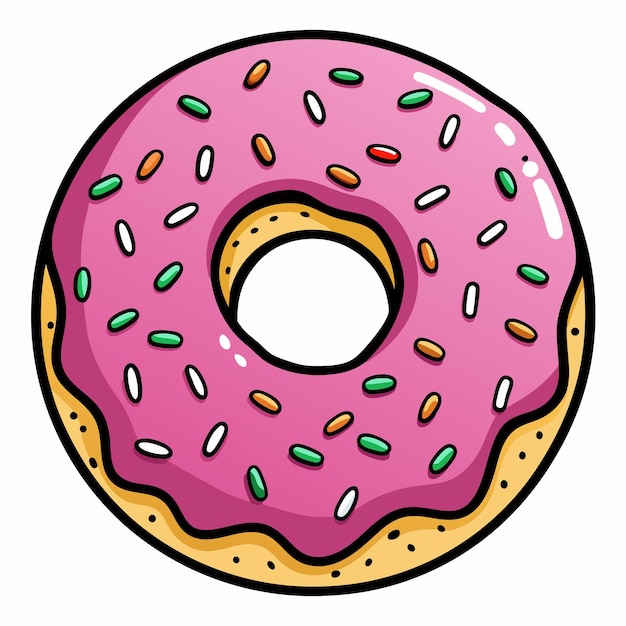 Donuts saludables para el desayuno Vector de donuts