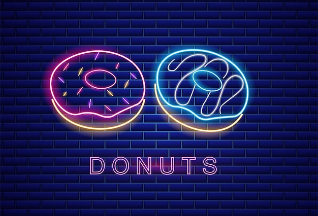 Donuts simbolos de neón