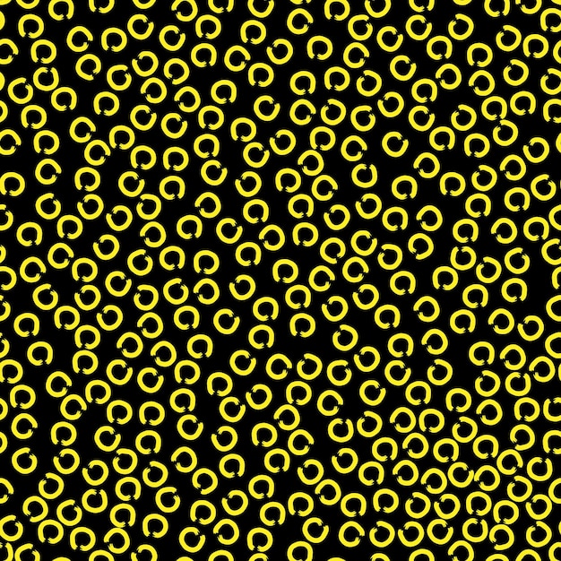 Vector doodle abstracto de patrones sin fisuras irregulares caóticos círculos blancos sobre fondo contrastante