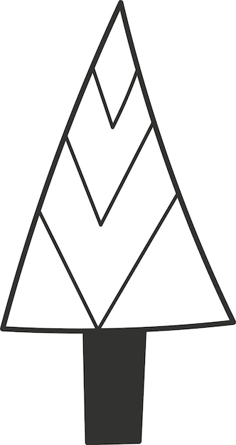 El doodle del árbol de abeto