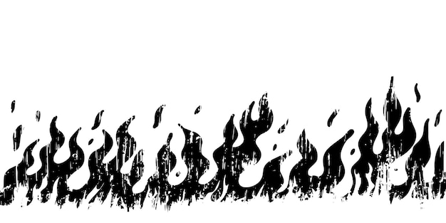 Doodle boceto estilo de ilustración de vector de fuego dibujado a mano