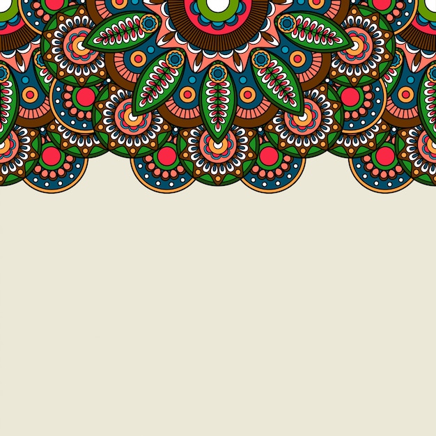 Doodle boho floral frontera