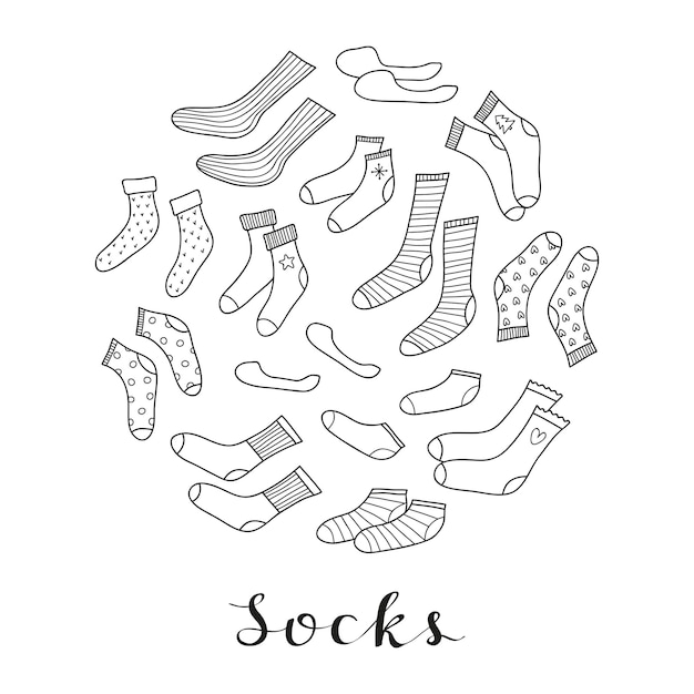 Doodle calcetines en círculo