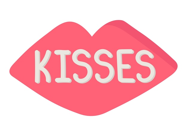 Doodle clipart labios para un beso