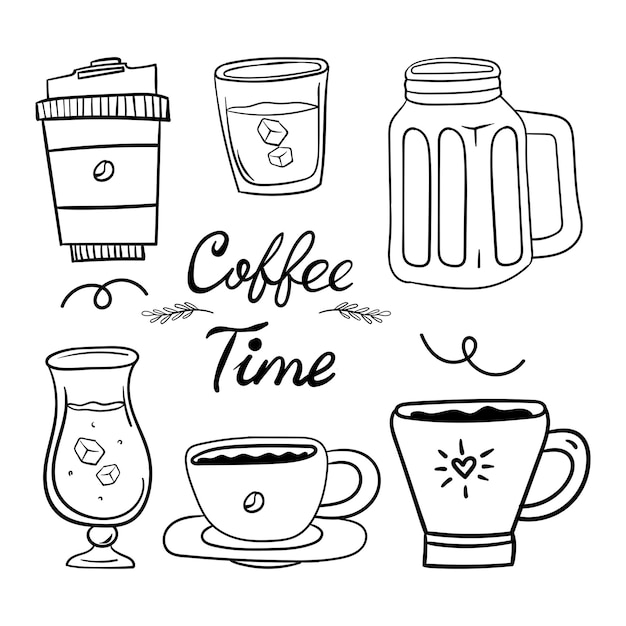 Doodle Coffee shop illustration