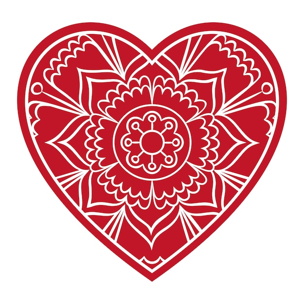 Doodle corazón floral