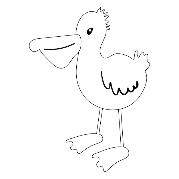 Doodle dibujado mano albatros