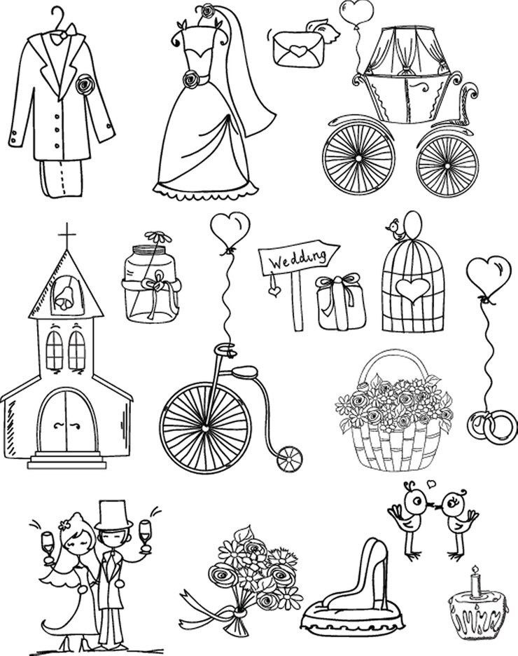 Vector doodle dibujado a mano colección de amor y sentimientos ilustración vectorial iconos de amor incompletos gran conjunto de iconos para el día de san valentín día de la madre boda amor y eventos románticos
