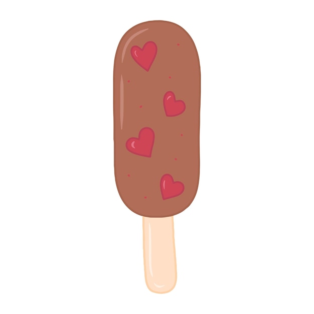 Doodle dibujado a mano helado vector ilustración aislada