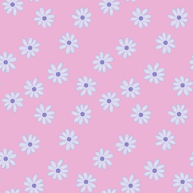 Doodle ditsy de patrones sin fisuras. Impresión de manzanilla dibujada a mano. Ornamento floral abstracto