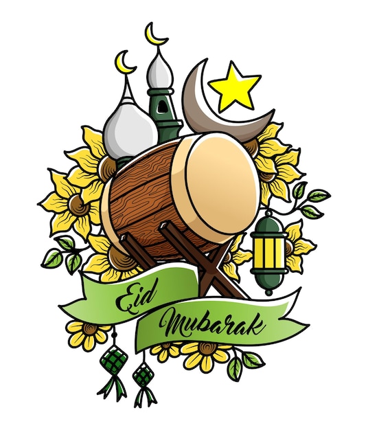 Doodle de eid mubarak