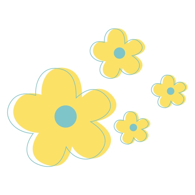 Doodle de flor juguetón