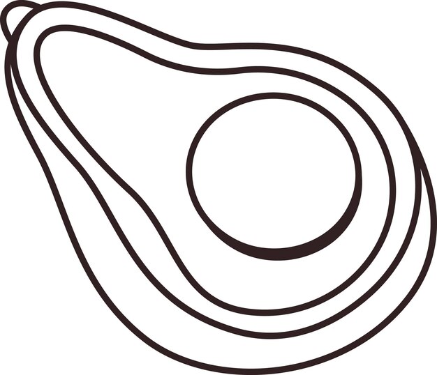 Doodle de frutas de aguacate