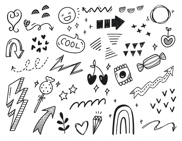 Doodle de garabato abstracto dibujado a mano