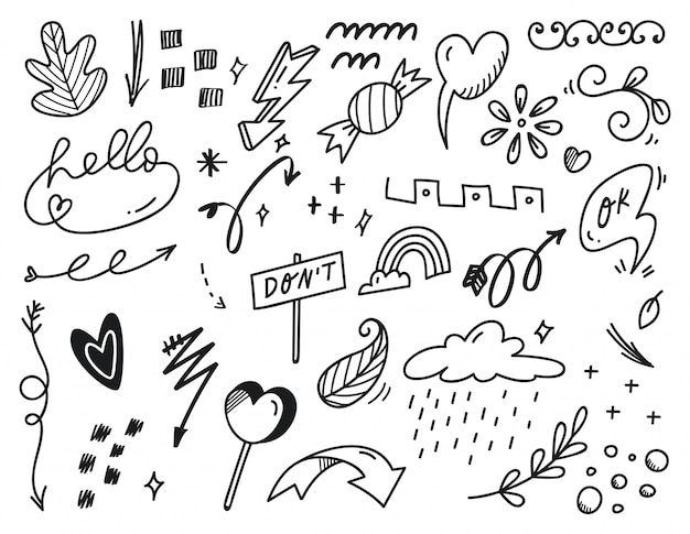 Doodle de garabato abstracto dibujado a mano
