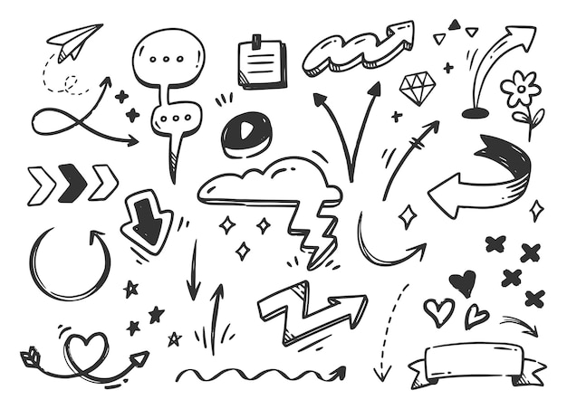 Doodle de garabato abstracto dibujado a mano