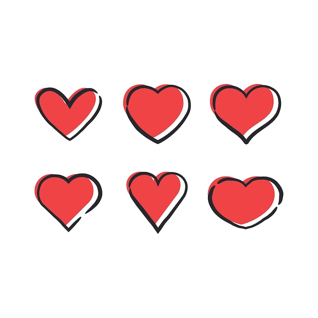 doodle hearts
