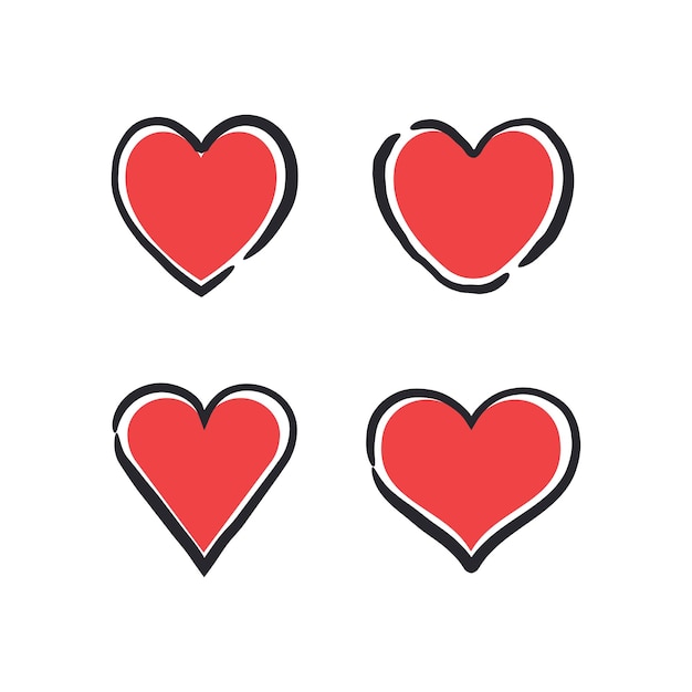doodle hearts