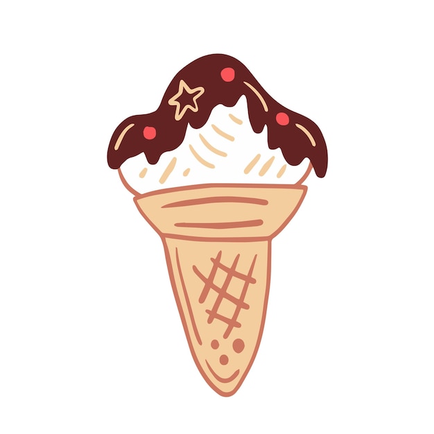 Doodle de helado de cono