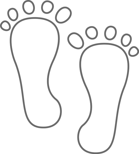 El doodle de las huellas humanas