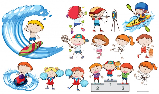 Doodle kids sport activities competition