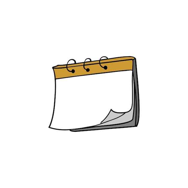 El Doodle del Libro de Notas de Anillo en Blanco
