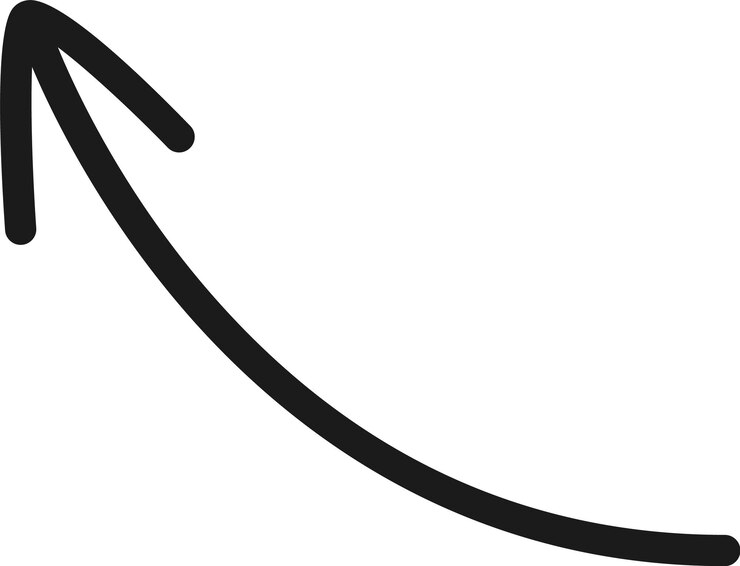 Vector doodle de línea de flecha
