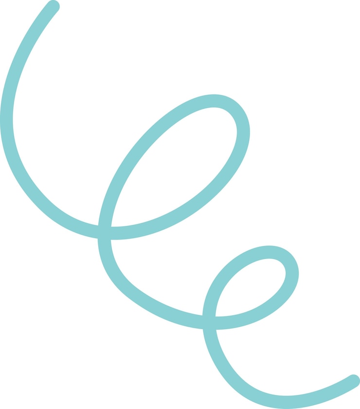 Vector doodle de líneas curvas y abstractas