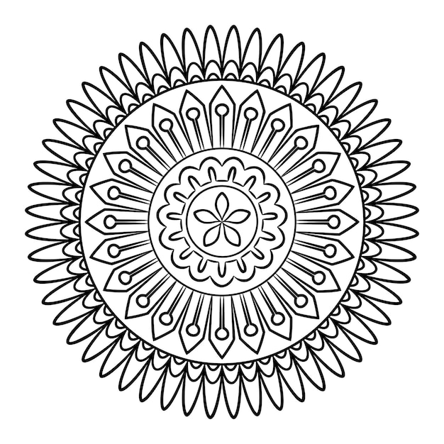 Doodle mandala página para colorear