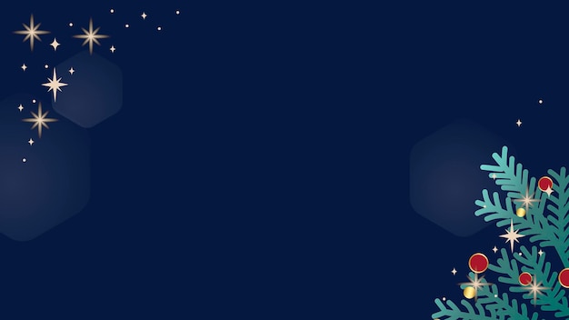 Doodle de Navidad en vector de fondo azul