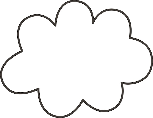Doodle de nube de cielo