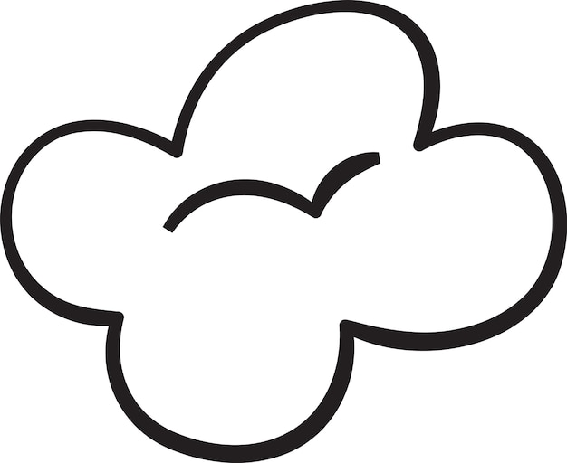 El doodle de las nubes del cielo