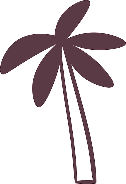 El doodle de la palma tropical