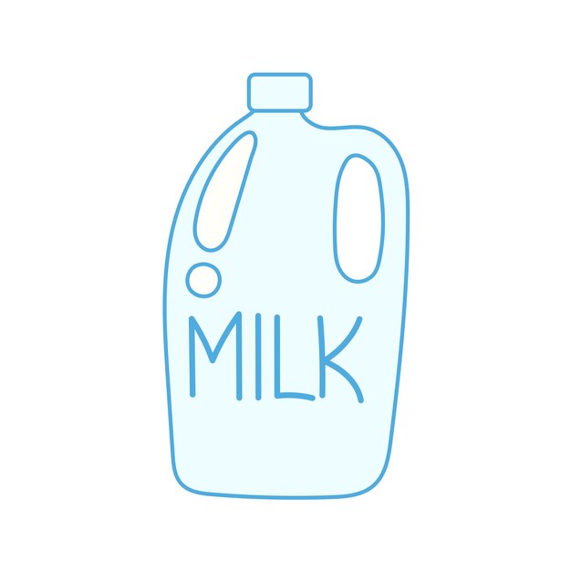 Doodle de paquete de plástico de leche