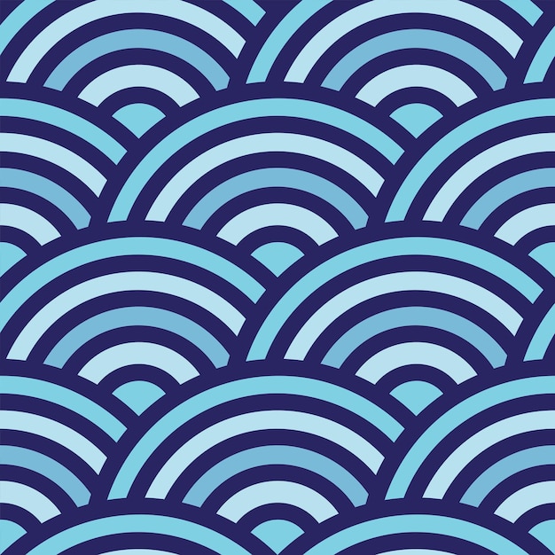 Doodle patrón marino