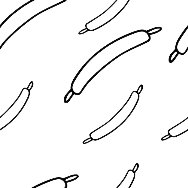 Doodle de patrones sin fisuras Ilustración de vector de rodillo