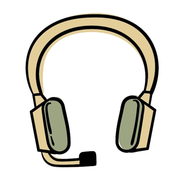 Doodle pegatina auriculares para música