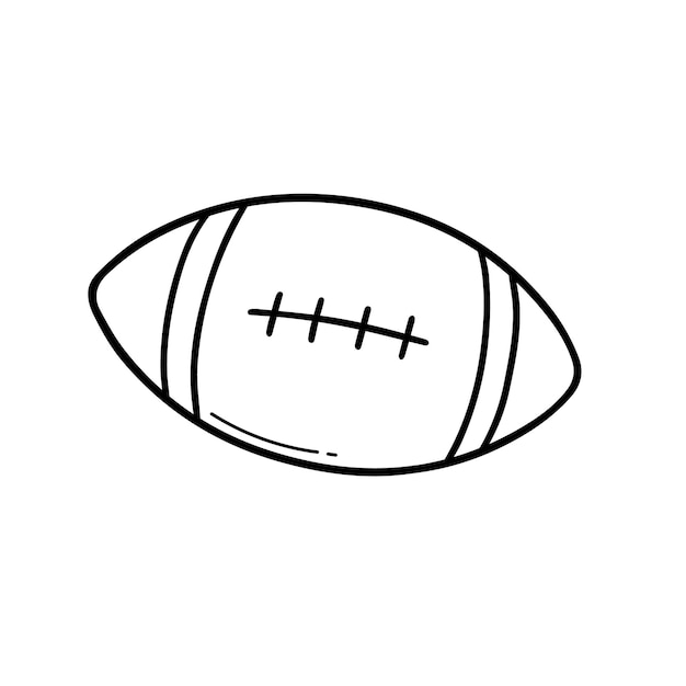 Vector doodle de pelota de fútbol americano