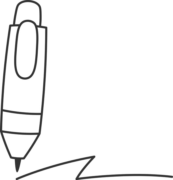 Vector doodle de pluma de escritura