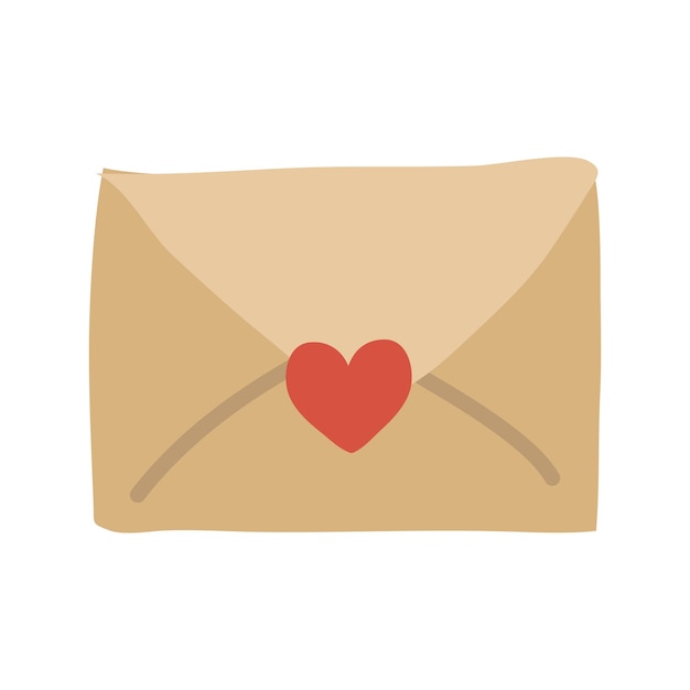 Doodle postal de imágenes prediseñadas con mensaje de amor