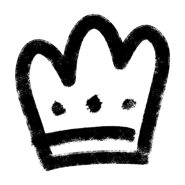 Doodle sketch estilo de ilustración de vector de corona dibujada a mano para el diseño de concepto