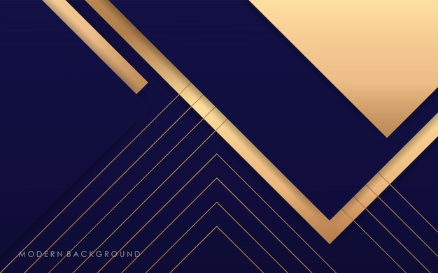 Vector dop azul moderno con fondo de lujo dorado