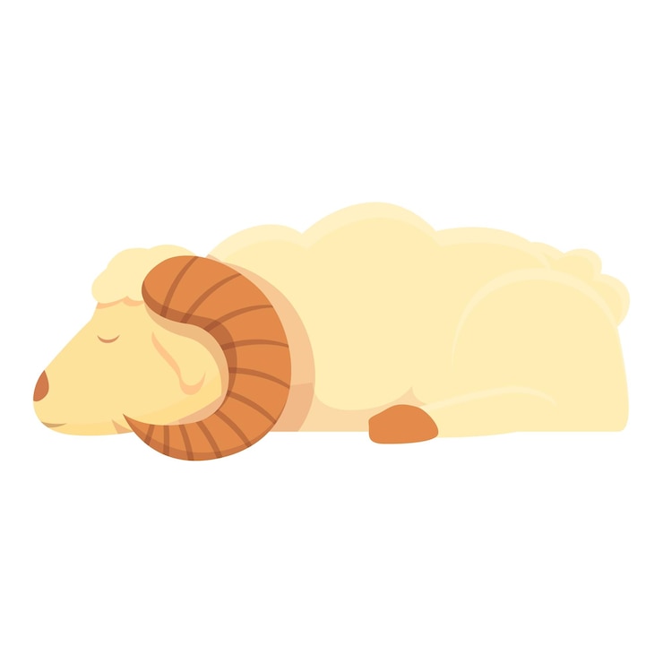 Vector dormir carnero icono dibujos animados vector cabra animal mamífero doméstico