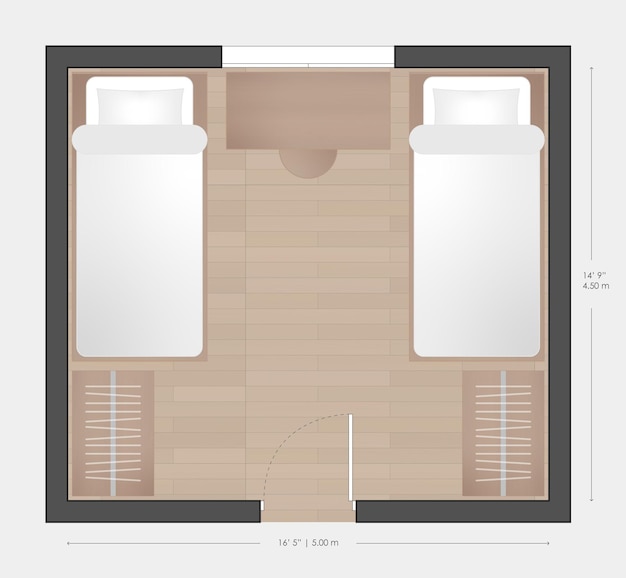 Vector el dormitorio.