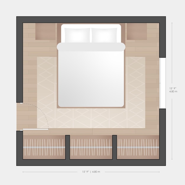 Vector el dormitorio.