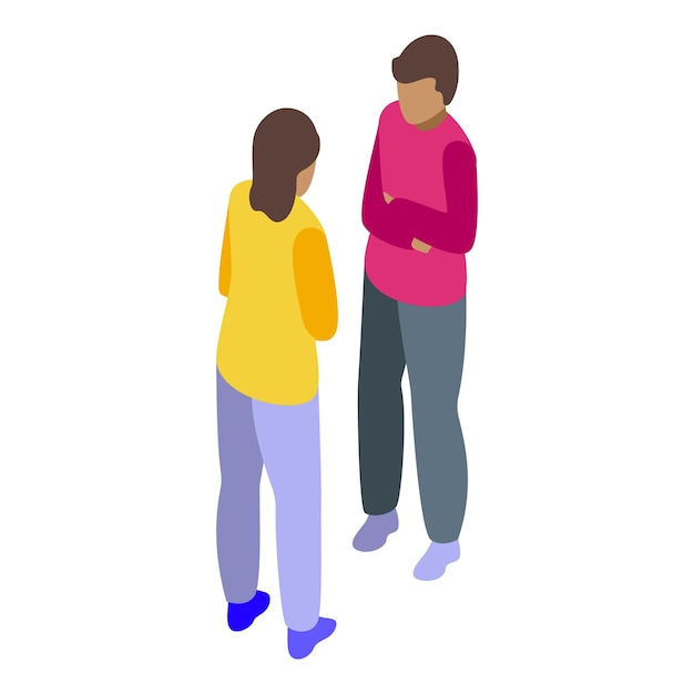 Dos adolescentes teniendo una conversación difícil mientras están de pie