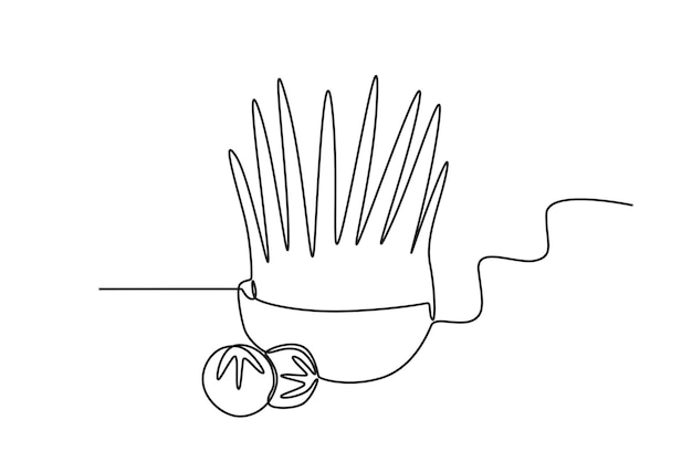 Dos alimentos obligatorios en las celebraciones de Nowruz Dibujo oneline de Nowruz