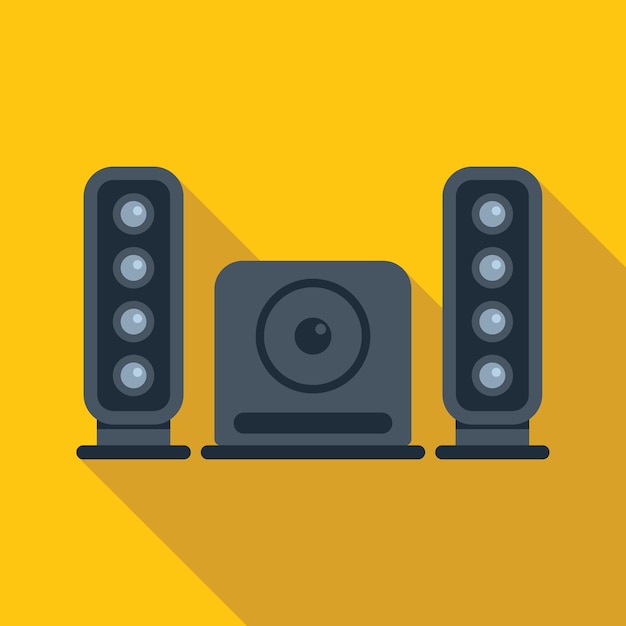 Dos altavoces y un subwoofer tocando música en voz alta