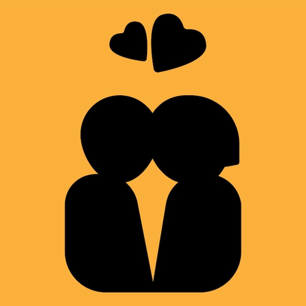 Dos amantes del vector vector del día de San Valentín y pareja