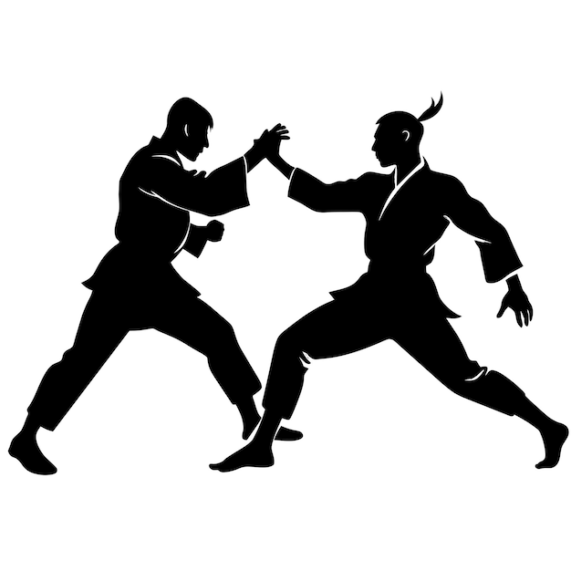 dos artes marciales con uno siendo boxeador en el medio